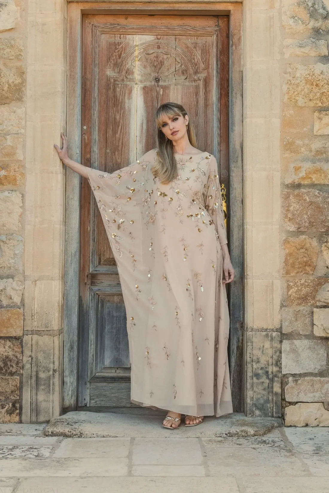 Embellished Trapeze Dress
