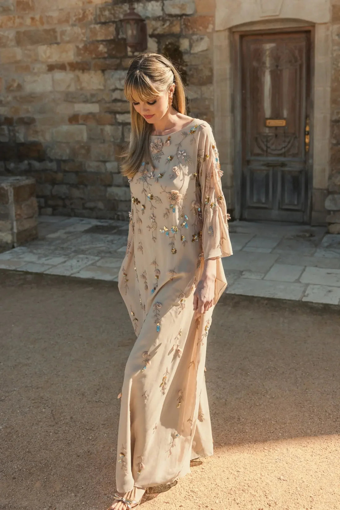 Embellished Trapeze Dress