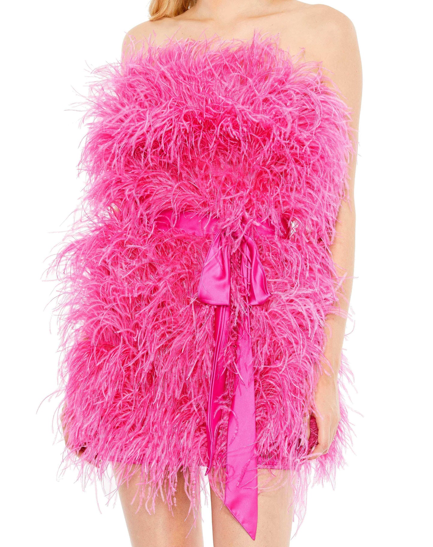 Mac Duggal Style#11436, Feather Strapless Mini Dress, Cocktail,Feathers,Mini,Open Back,short,sleeveless, $1195.00