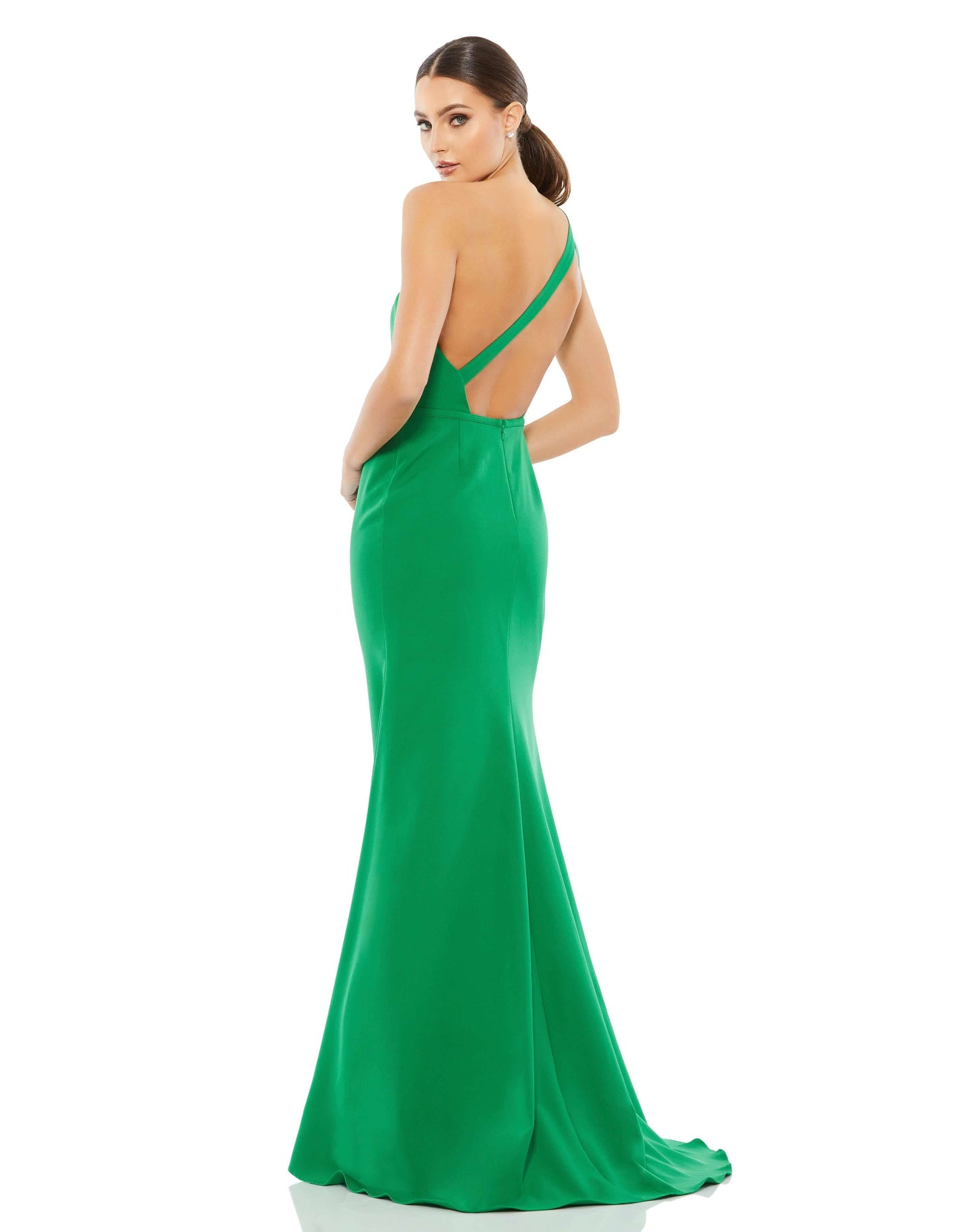 Mac Duggal Style#26266, One Shoulder Jersey Mermaid Gown, Fit and Flare,Floor Length,One Shoulder,Open Back, $495.00