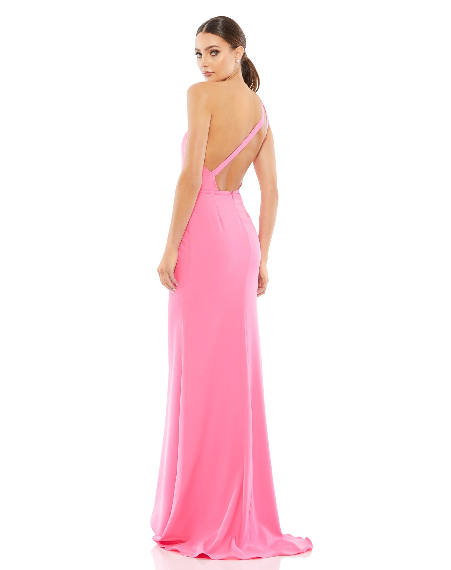 One Shoulder Jersey Mermaid Gown