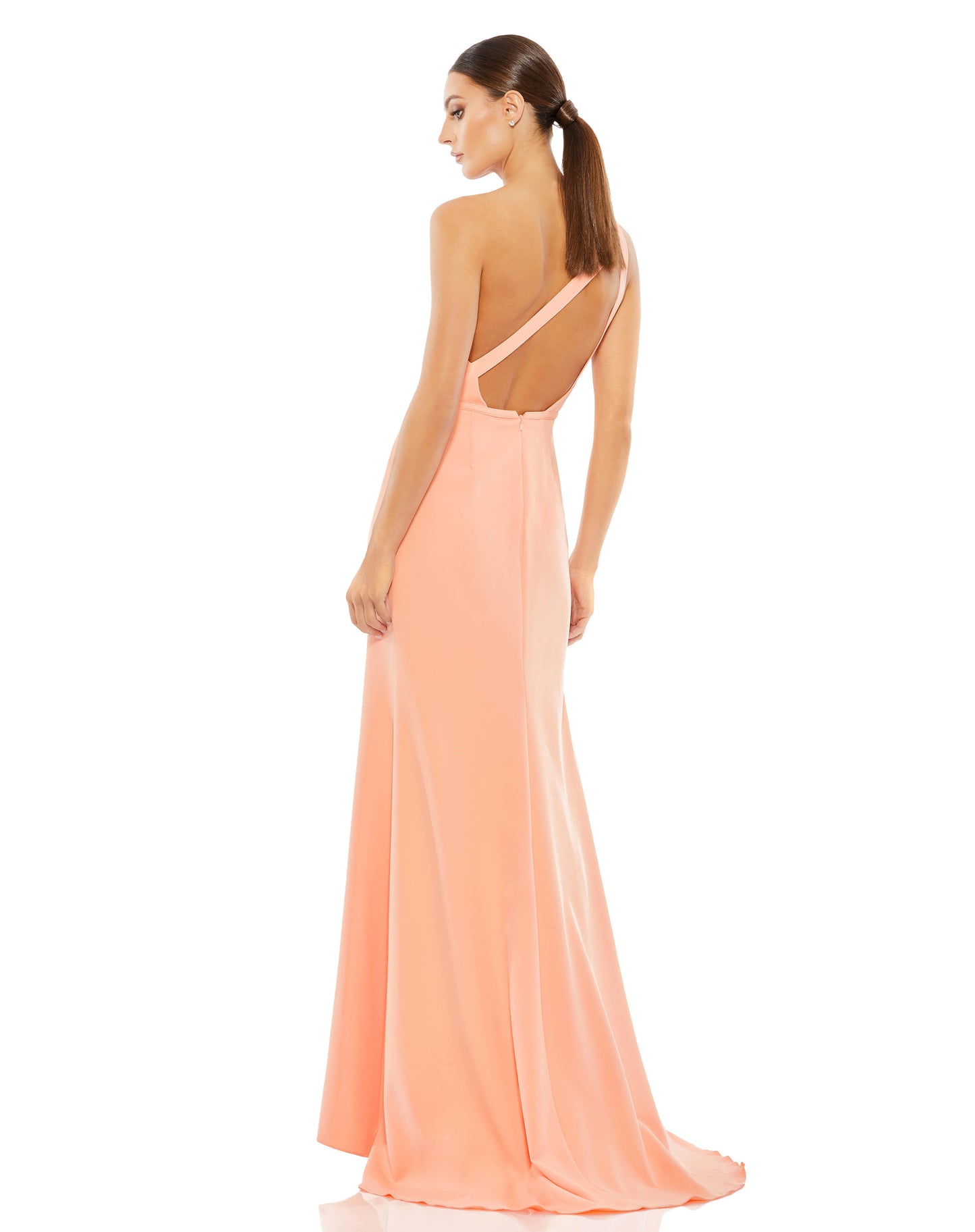 One Shoulder Jersey Mermaid Gown
