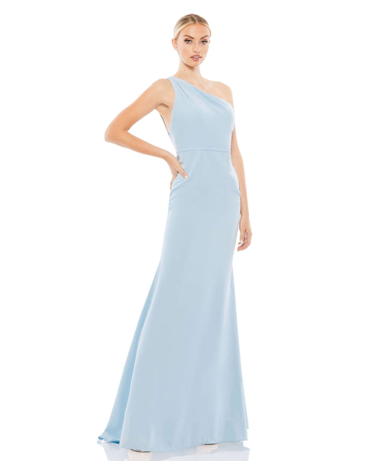Mac Duggal Style#26266, One Shoulder Jersey Mermaid Gown, Fit and Flare,Floor Length,One Shoulder,Open Back, $495.00