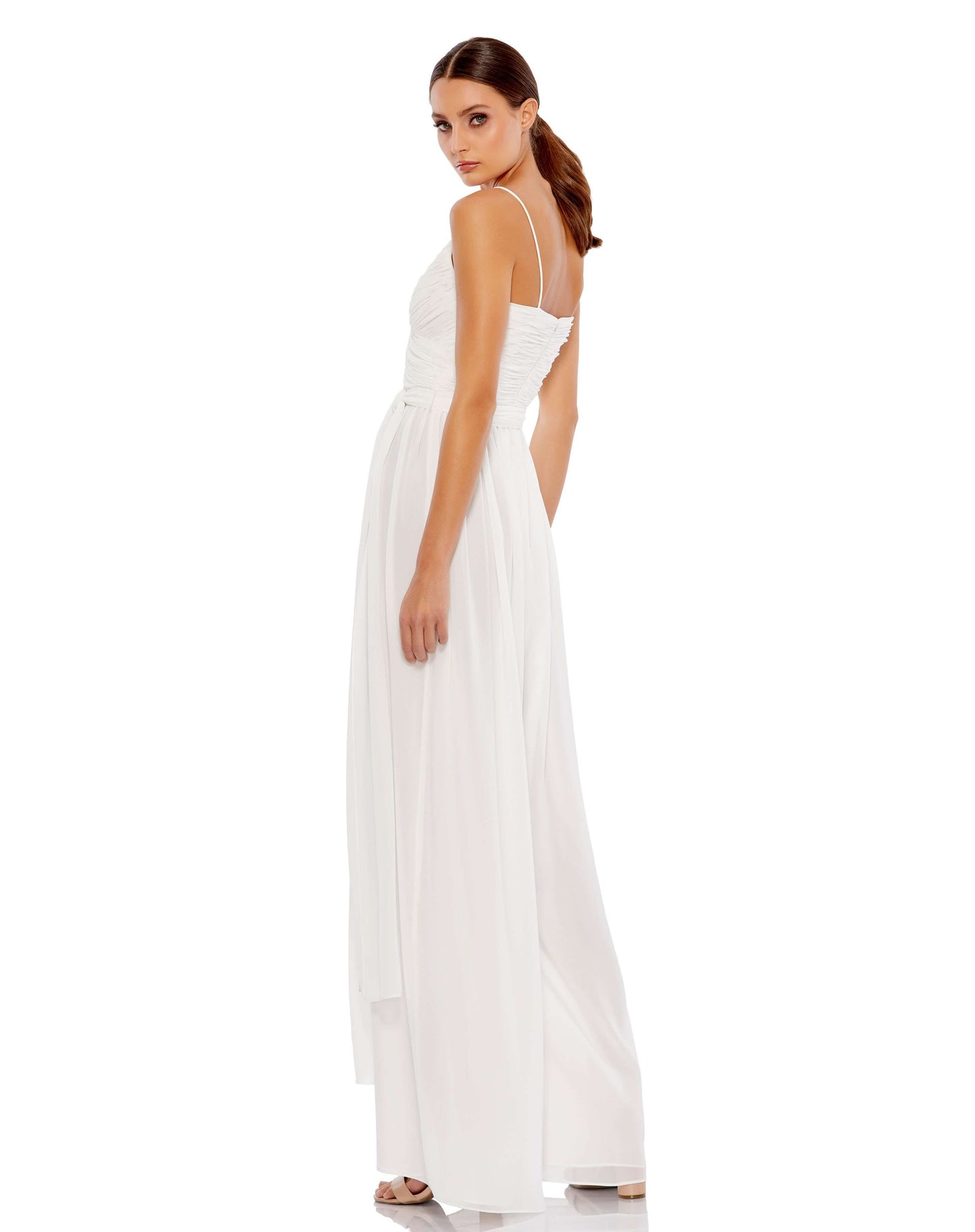Mac Duggal Style#2651, Flowy Faux Wrap Jumpsuit, Chiffon,Floor Length,Jumpsuit,Open Back,sleeveless,V-Neck, $570.00