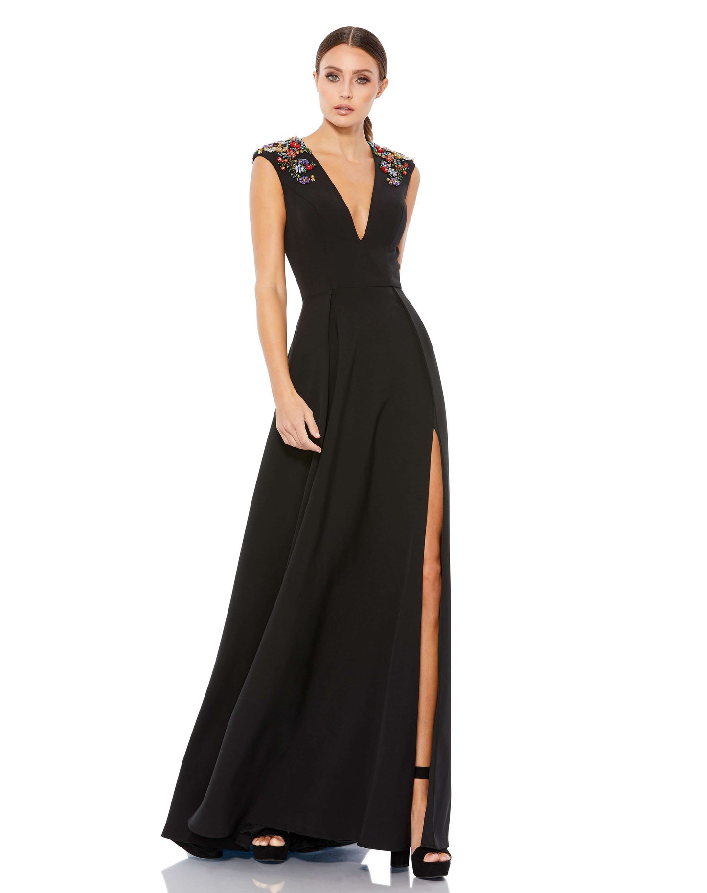 Mac Duggal Style#26540, Floral Accented Evening Gown, , $760.00