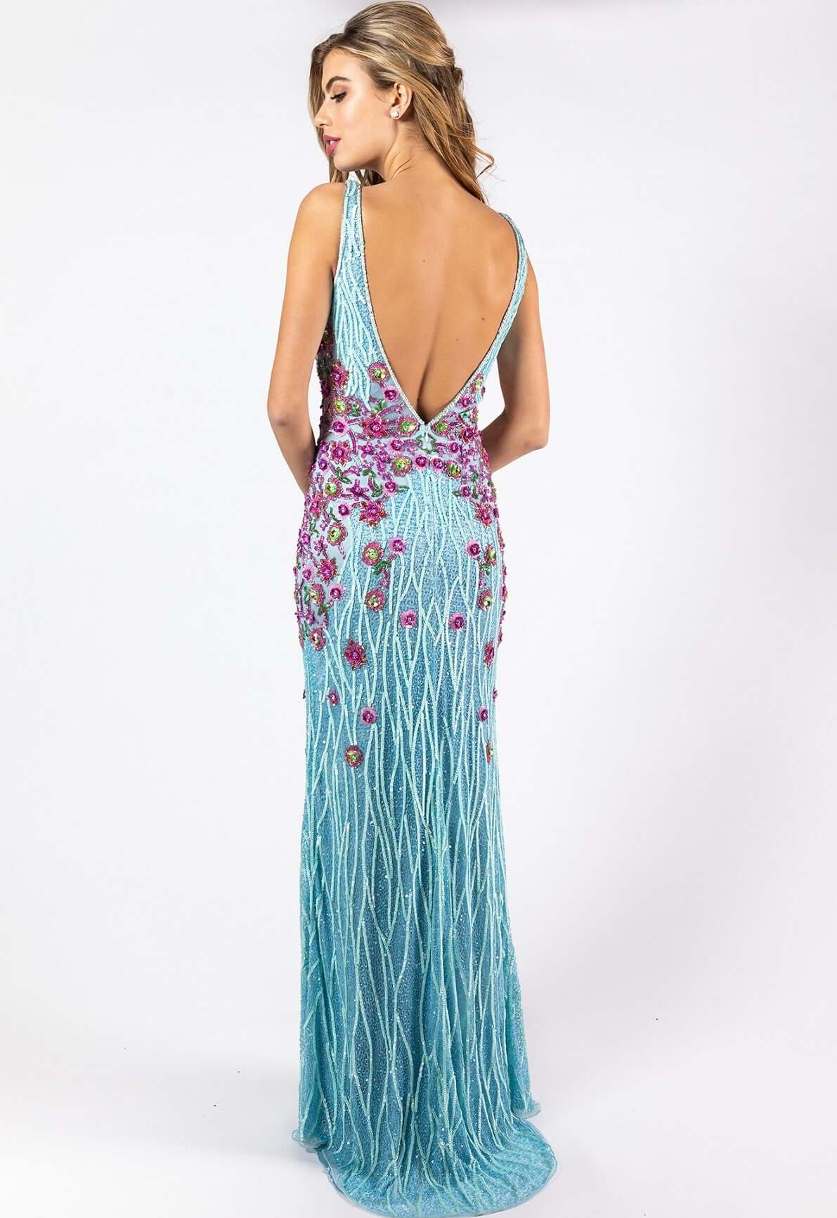 Floral detail beaded Gown