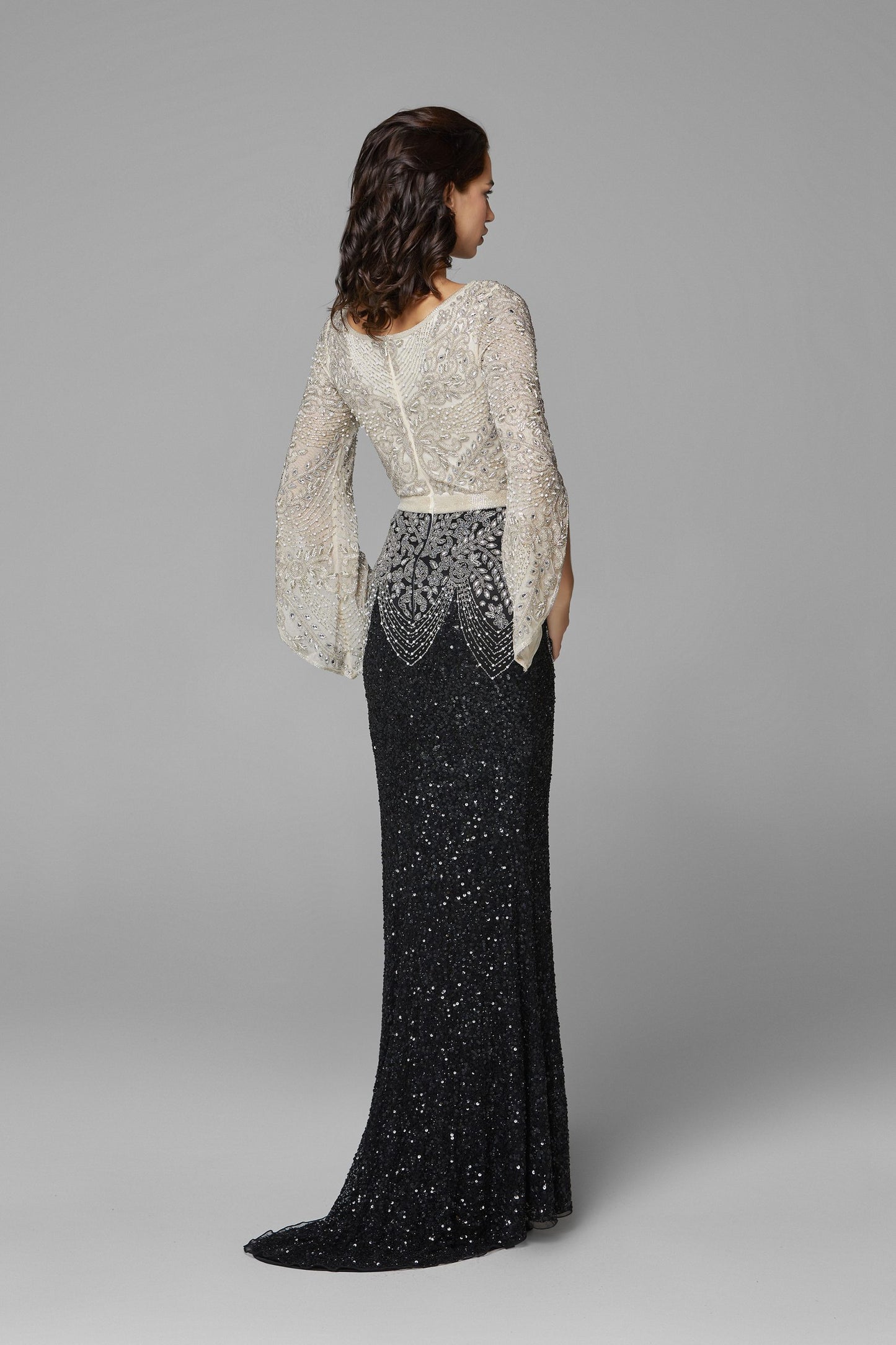 Primavera Style#3680, Bell Sleeve Beaded Evening Gown, , $750.00