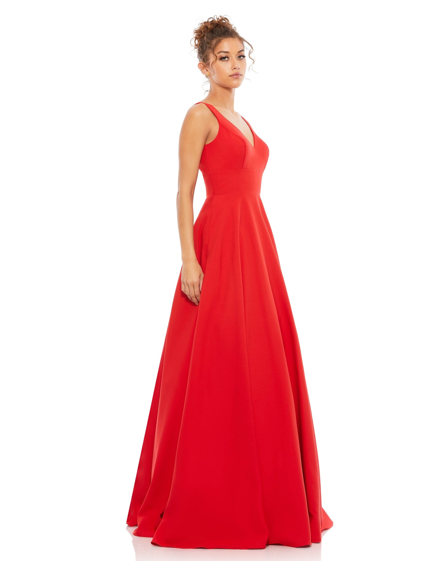 Mac Duggal Style#48924, Classic Sleeveless A-Line Ballgown, A line,Ball Gown,Floor Length,Open Back,sleeveless,V-Neck, $620.00