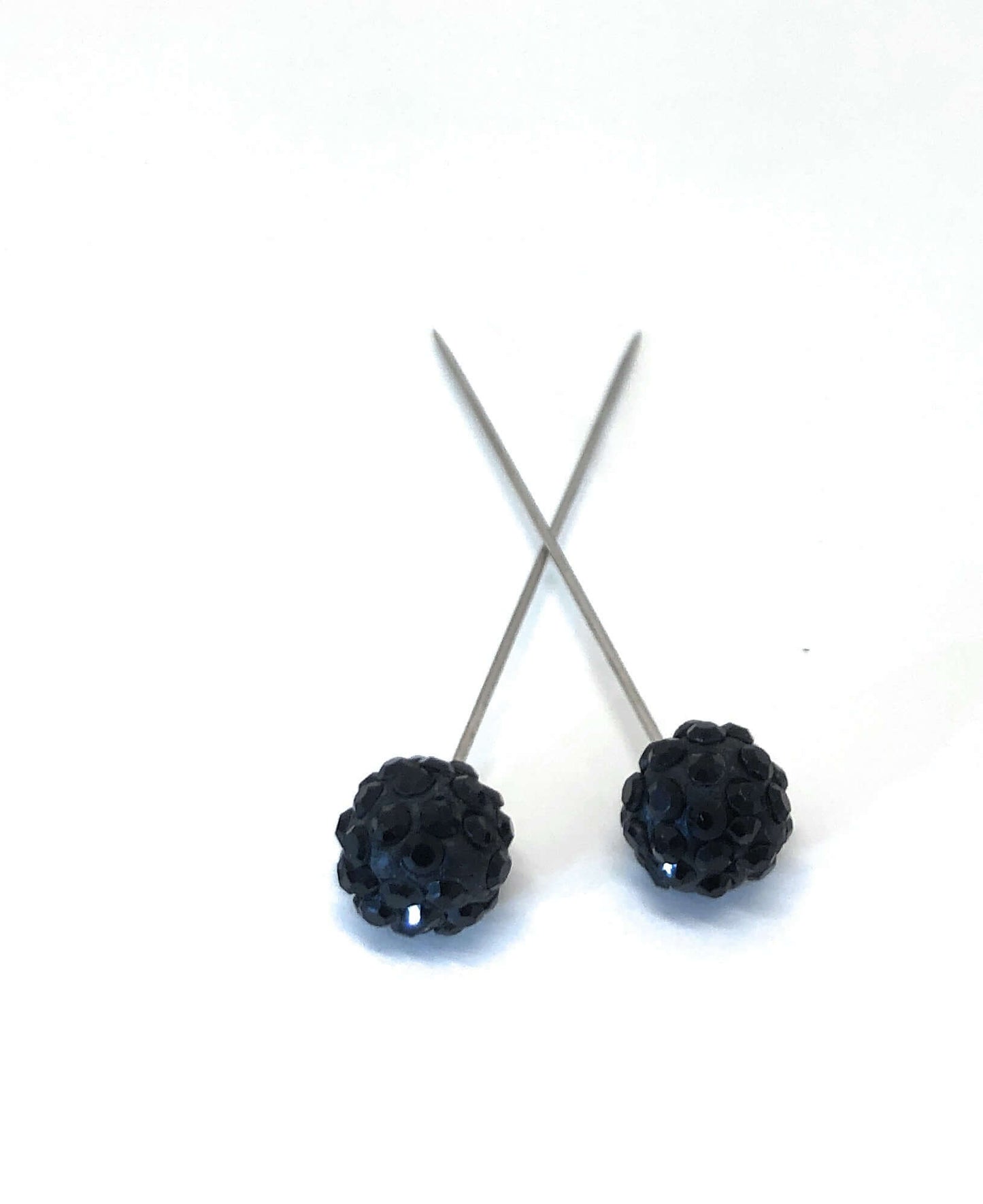 Elegant Threads Style#, Long Crystal Ball Brooch Pin - 2 Pcs Set, Hijab Pins,Pins, $4.95