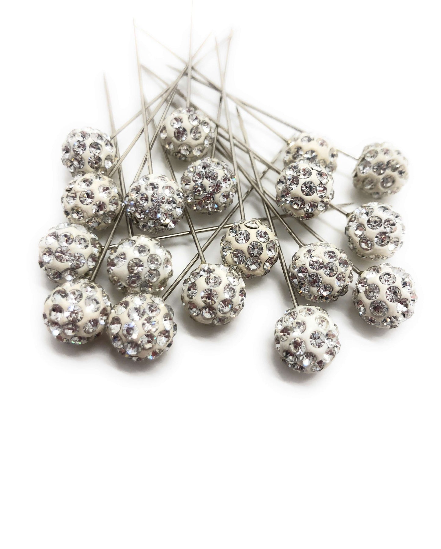 Elegant Threads Style#, Long Crystal Ball Brooch Pin - 2 Pcs Set, Hijab Pins,Pins, $4.95