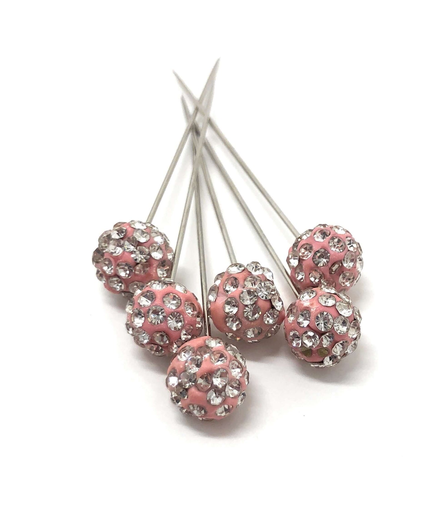 Elegant Threads Style#, Long Crystal Ball Brooch Pin - 2 Pcs Set, Hijab Pins,Pins, $4.95