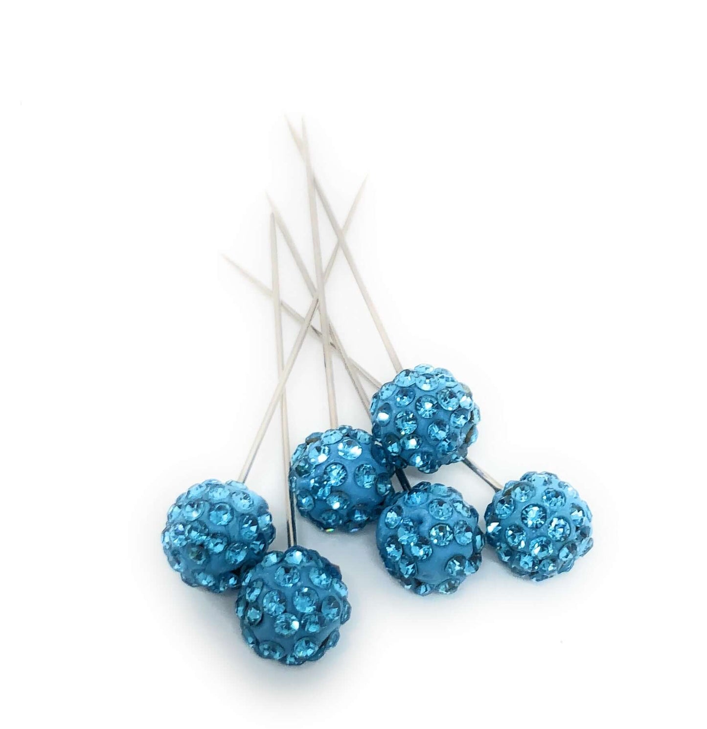 Elegant Threads Style#, Long Crystal Ball Brooch Pin - 2 Pcs Set, Hijab Pins,Pins, $4.95