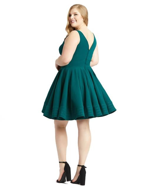 Versatile V-Neck Fit & Flare Dress