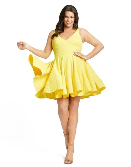 Versatile V-Neck Fit & Flare Dress