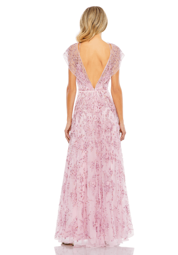 Mac Duggal Style#93685, Embellished Ilusion Cap Sleeve Gown, SALE, $750.00