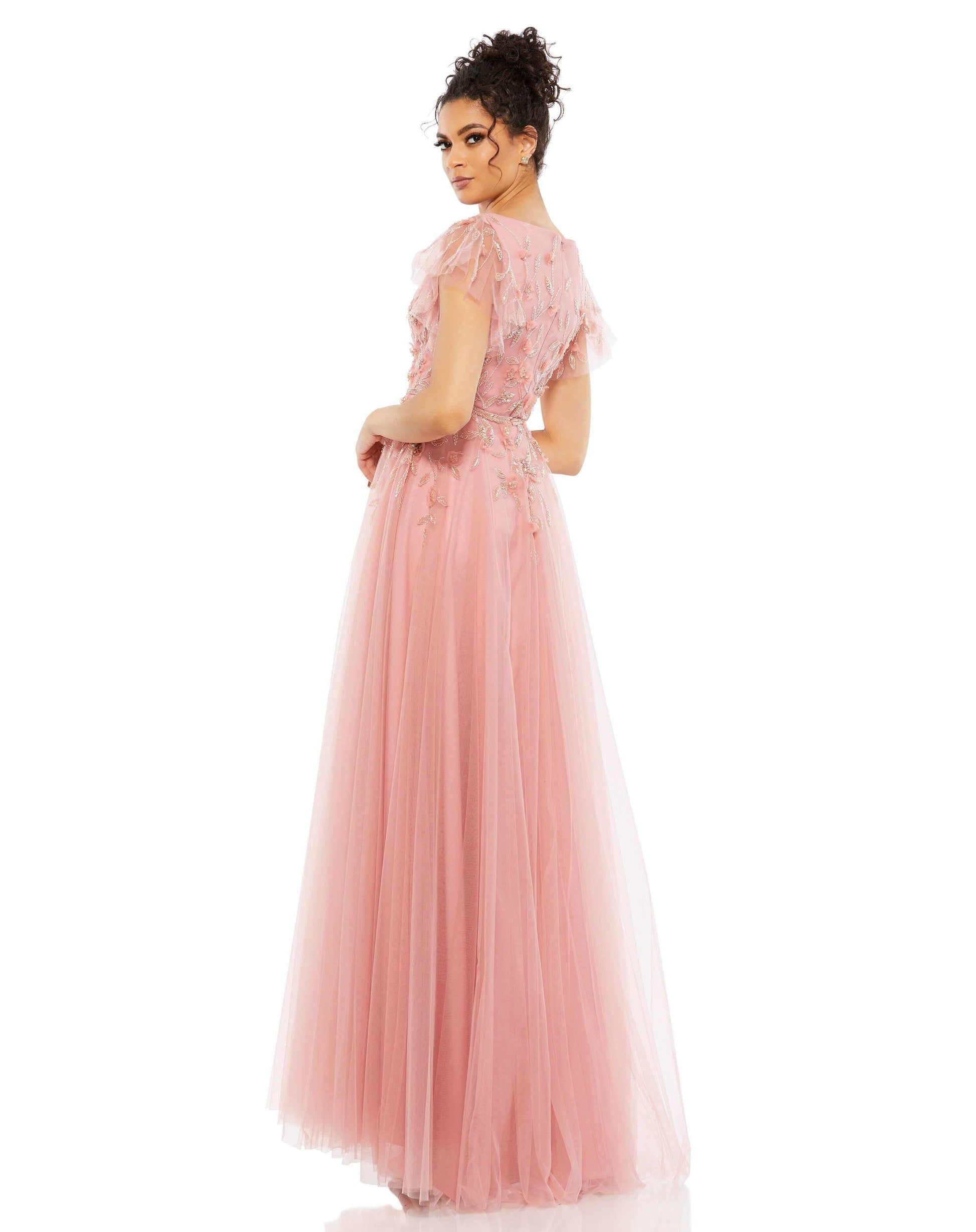 Mac Duggal Style#11224, Embellished Cap Sleeve V Neck Gown, Ball Gown,Cap Sleeve,Floor Length,SALE,Tulle, $875.00