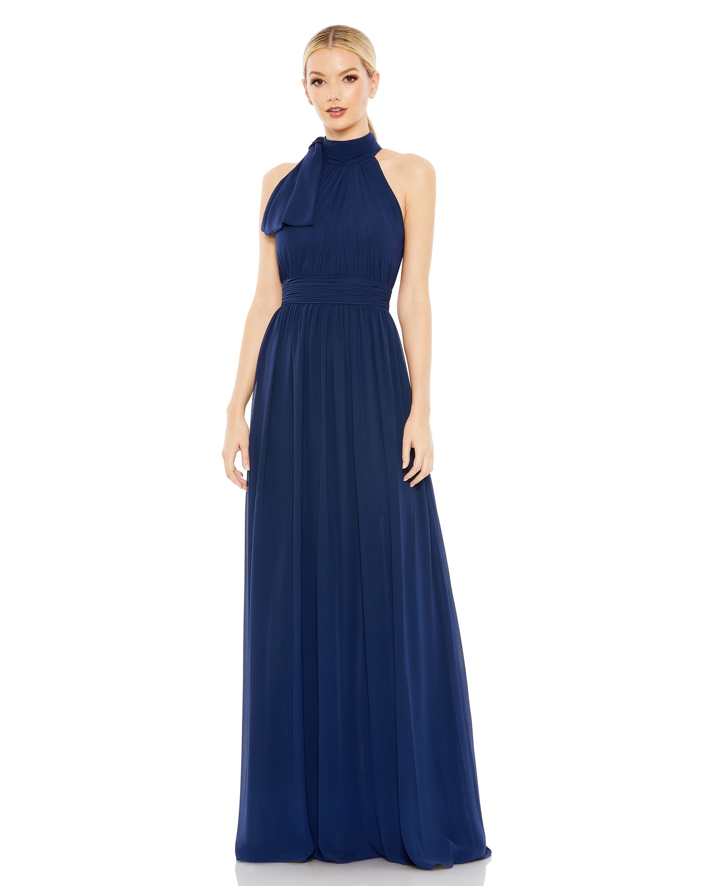 High Neck Chiffon Gown