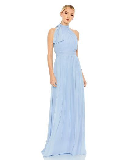 High Neck Chiffon Gown