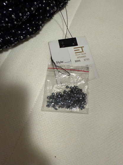 Long Sleeve Beaded Long Gown