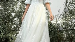 Willow Gown W/ Detachable Puff Sleeves