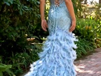 Feather Mermaid Gown