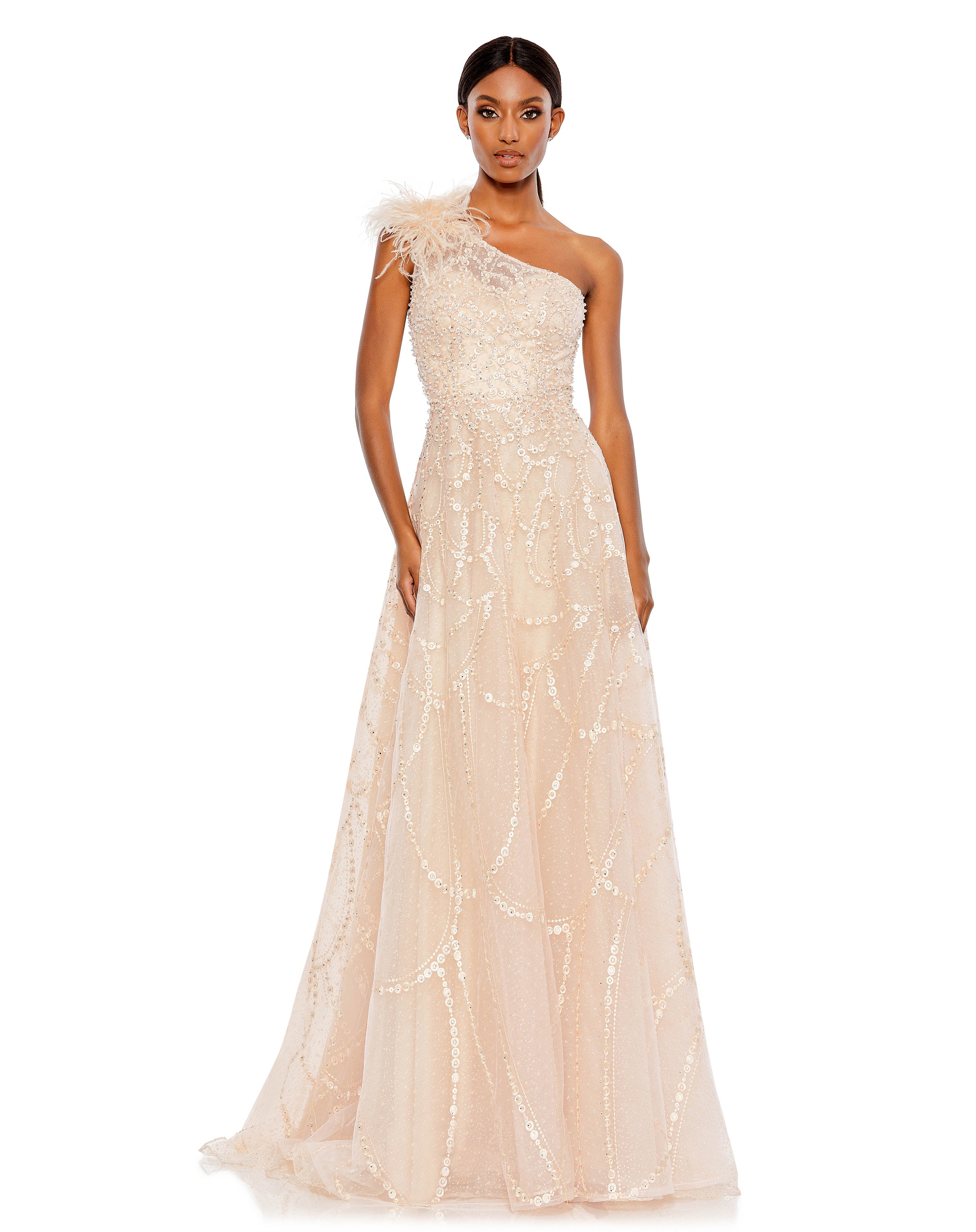 Embellished discount white gown