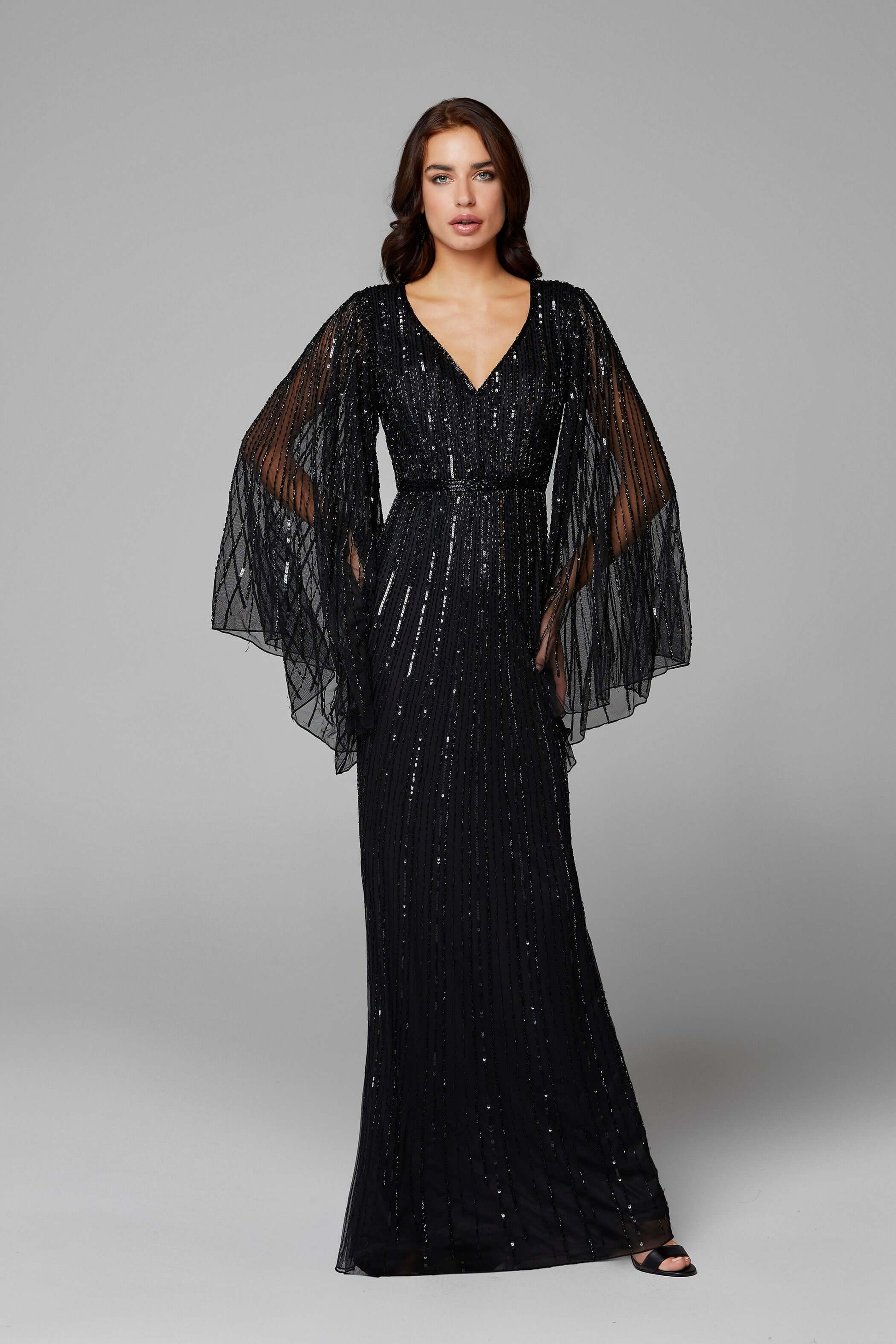 Primavera Style#3672, Bell Sleeve Sequin Evening Gown, , $750.00