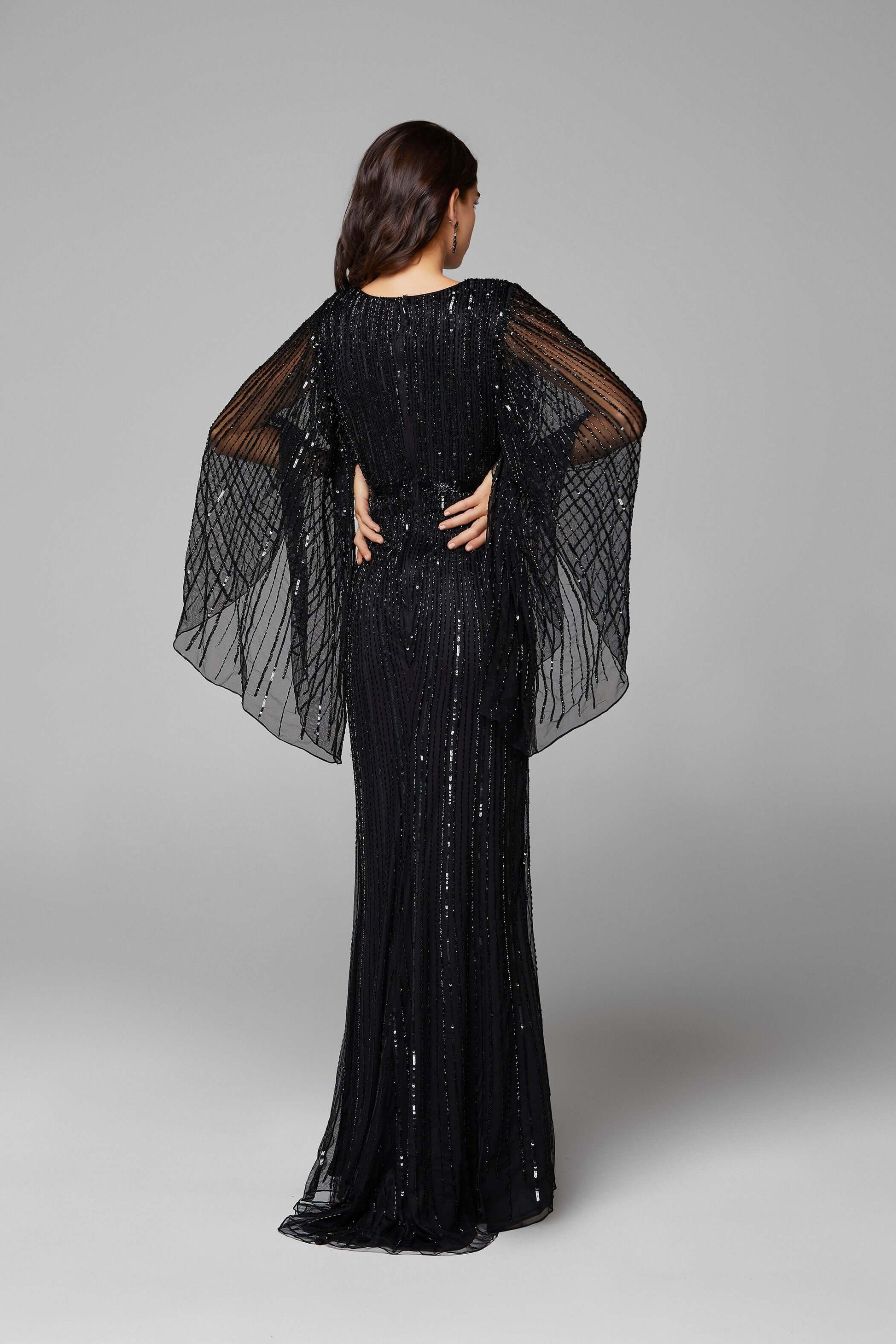 Primavera Style#3672, Bell Sleeve Sequin Evening Gown, , $750.00