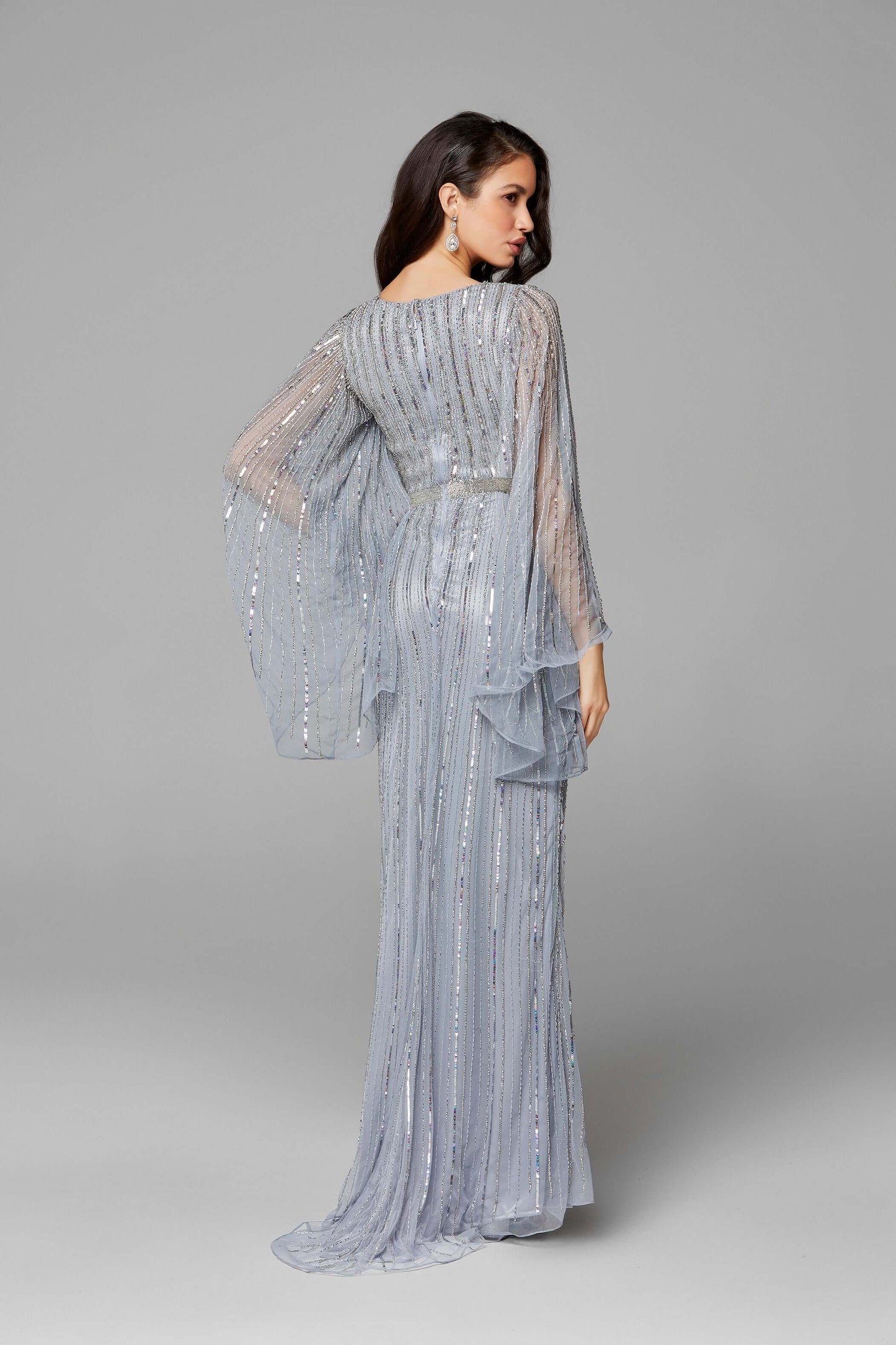 Primavera Style#3672, Bell Sleeve Sequin Evening Gown, , $750.00