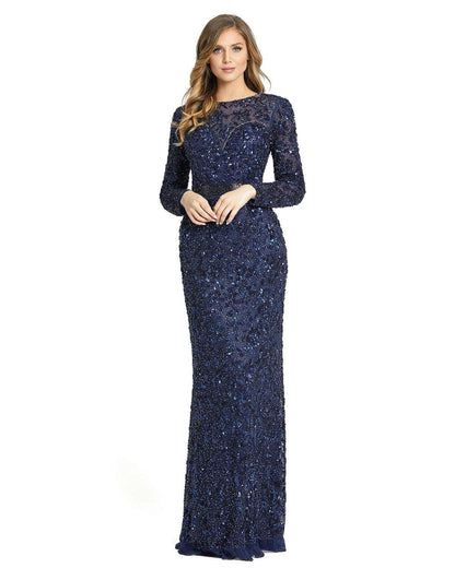 Mac Duggal Style#4316, Long Sleeve Fully Embellished Column Gown, Floor Length,long sleeve,Open Back,Sequin,Sheath, $850.00