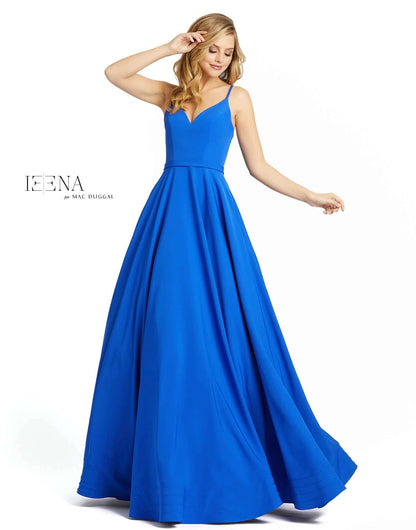 Mac Duggal Style#48855, Classic A-Line V-Neck Ballgown, A line,Ball Gown,Floor Length,Open Back,sleeveless,V-Neck, $620.00