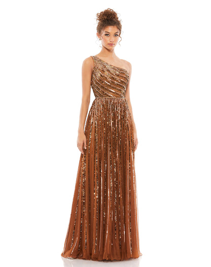 Mac Duggal Style#5220, Embellished One Shoulder A-Line Gown, A line,Floor Length,One Shoulder,sleeveless, $850.00