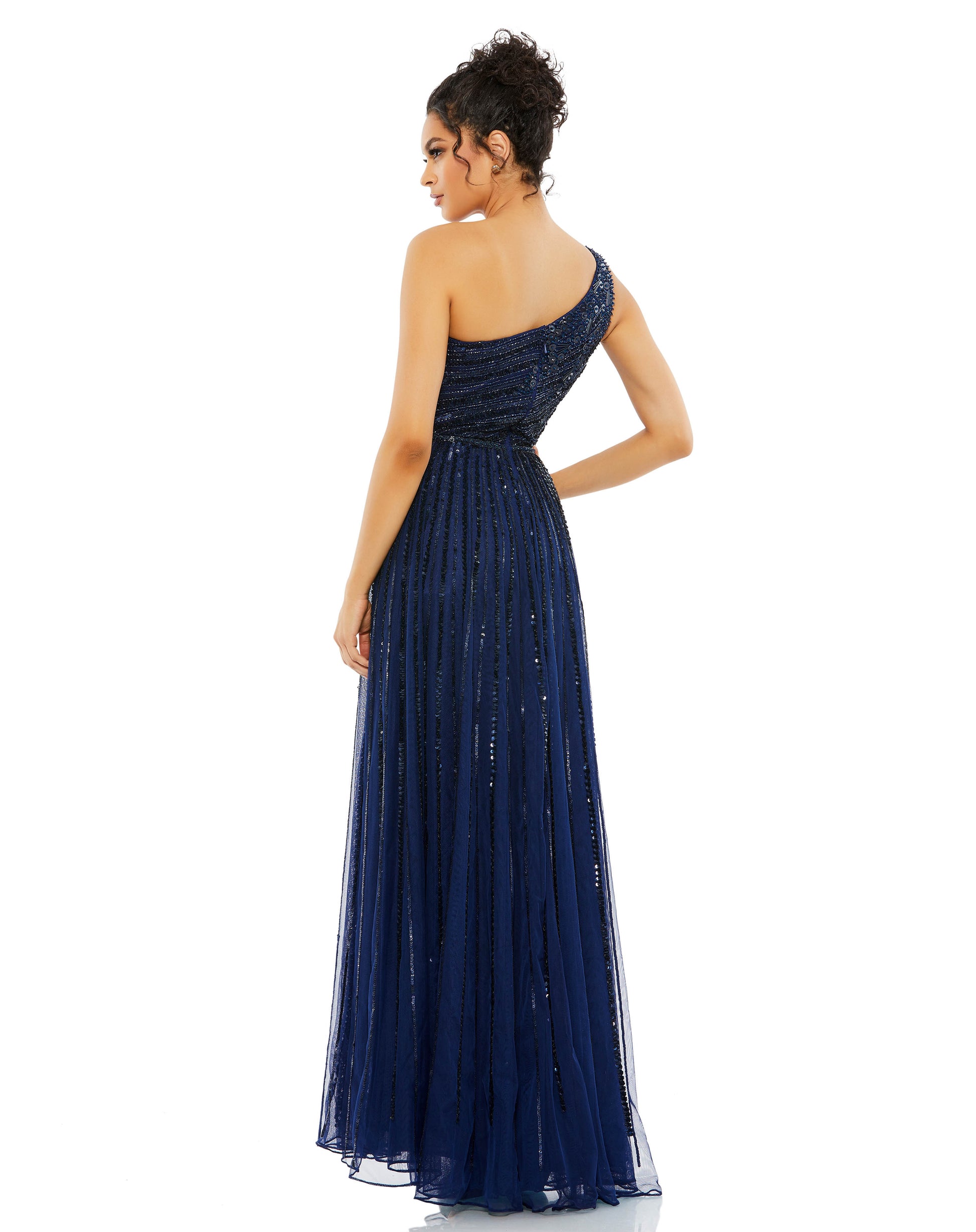 Mac Duggal Style#5220, Embellished One Shoulder A-Line Gown, A line,Floor Length,One Shoulder,sleeveless, $850.00