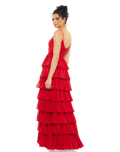 Sleeveless Gown With Ruffled Skirt