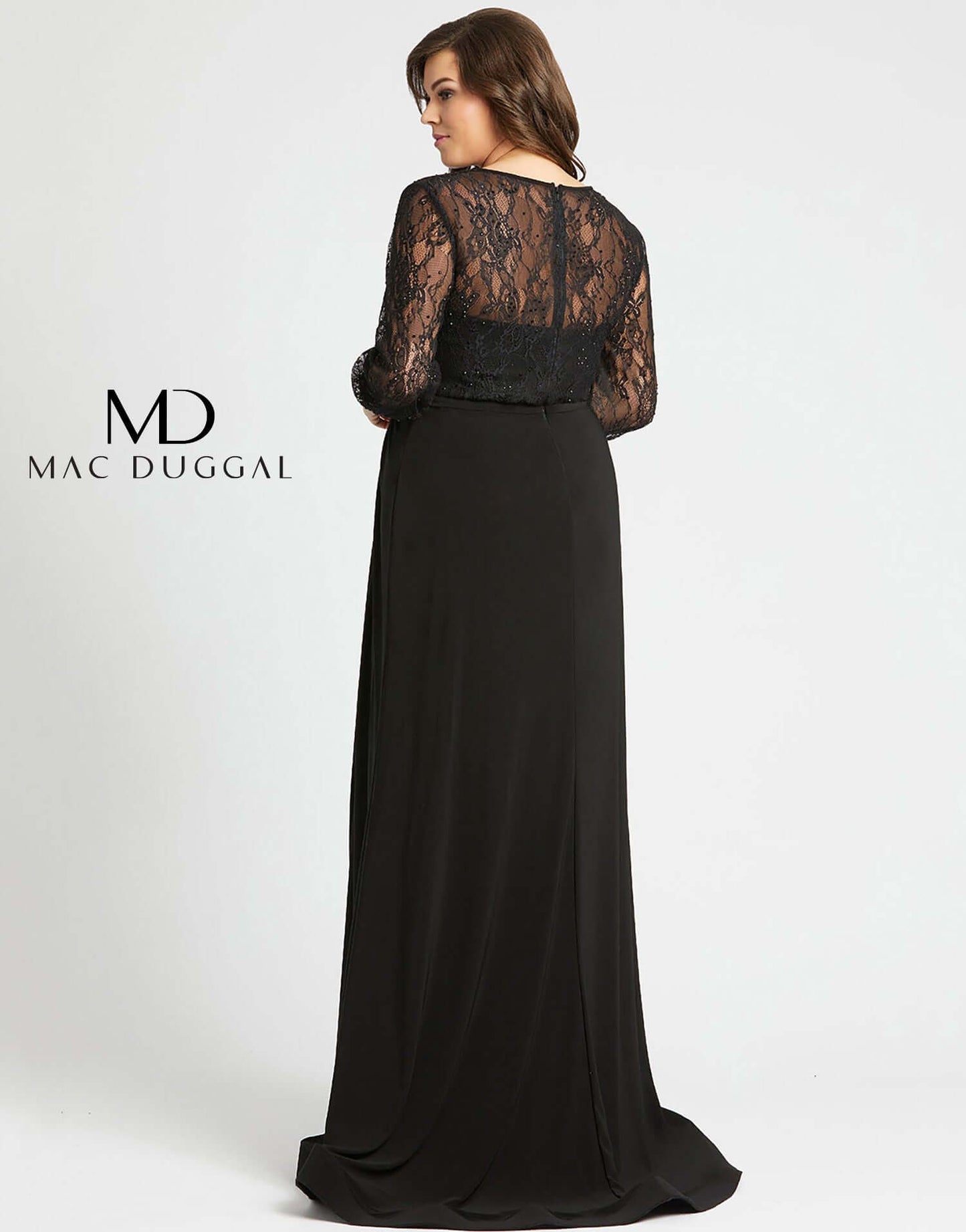 Mac Duggal Style#67143, Sequin Lace Black Evening Gown, , $595.00