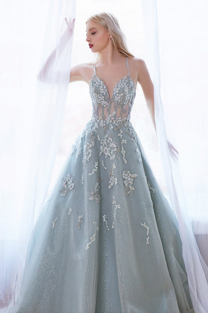 Floral Embroidered Sophia Ball Gown