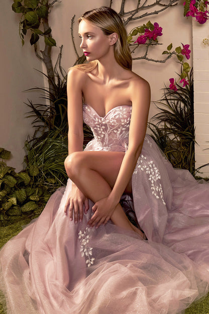 Angelonia Diamond Glitter Corset Gown