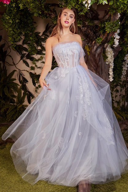 Aurora Tulle Draped Corset Ball Gown