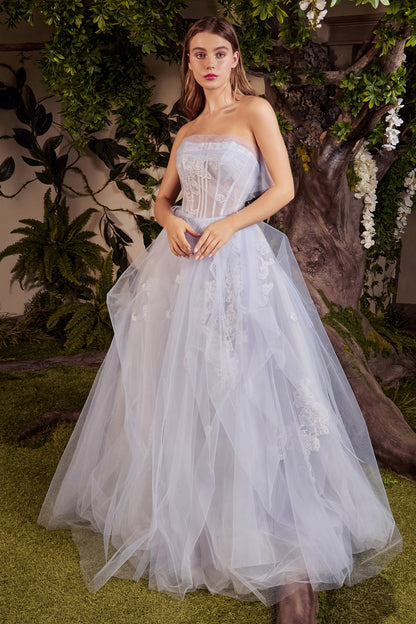Aurora Tulle Draped Corset Ball Gown