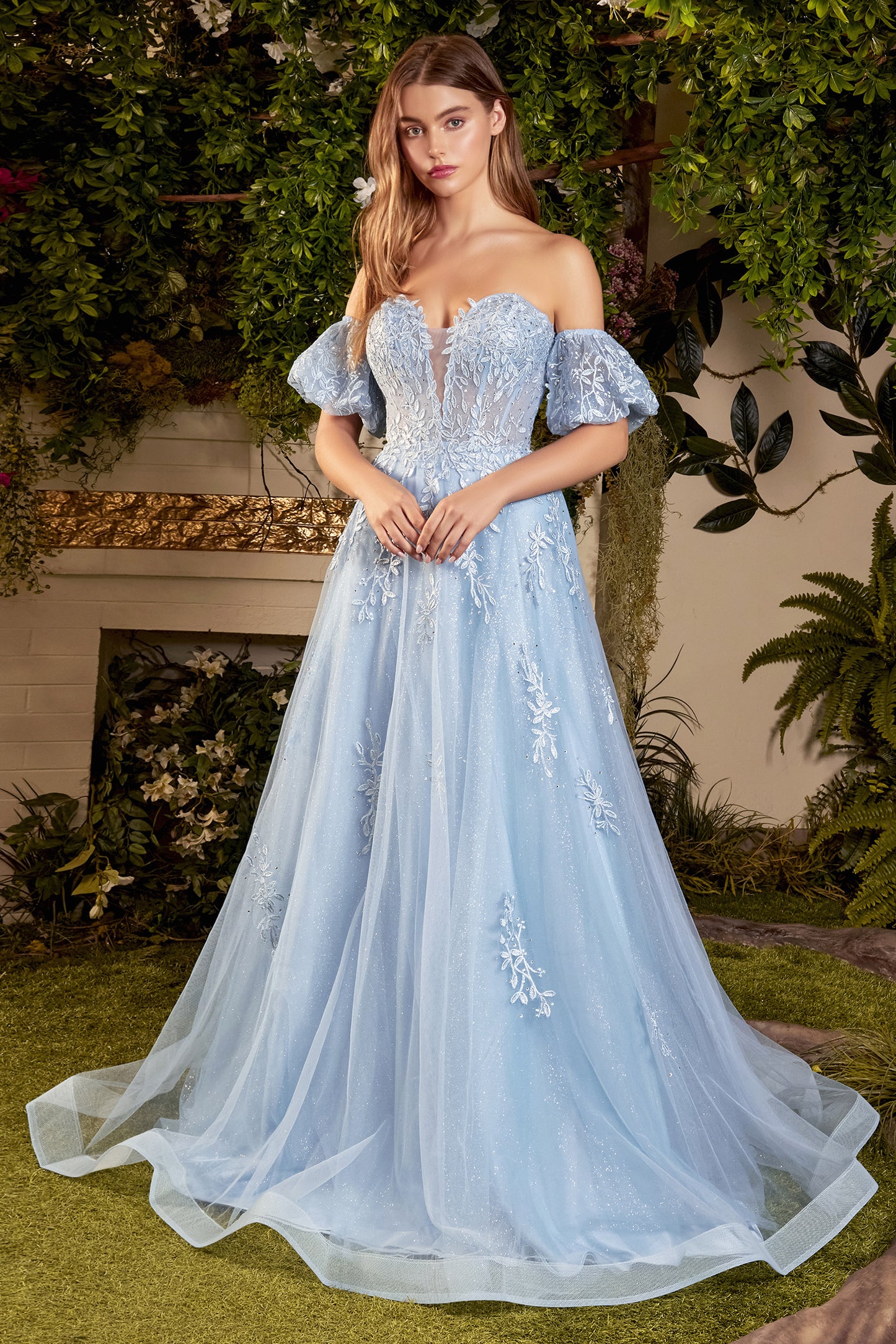 Willow Gown W/ Detachable Puff Sleeves